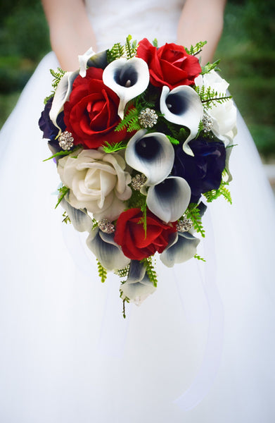 Navy Blue Wedding Calla deals Lily Bouquet Navy Blue Bouquet Bridal Bouquet Real Touch Navy Blue Calla Lily Bridal Bouquet Wedding Bouquets